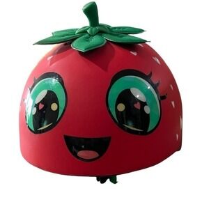Raskullz Strawbaby Toddler Helmet -Red Strawberry w/Hearts - Size XS